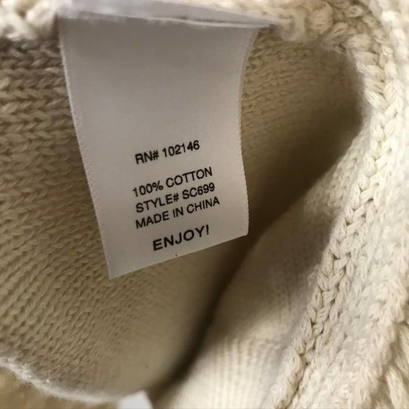 Women's Anthropologie Michael Stars Boho Fringe Poncho Sweater Natural Small - Picture 8 of 10